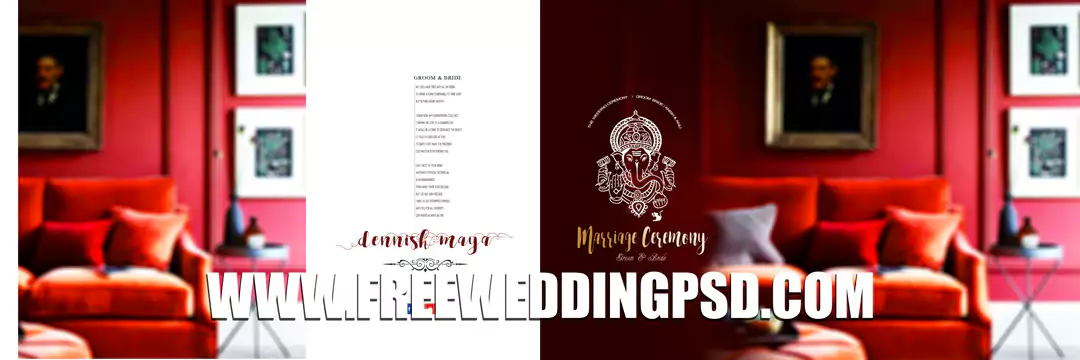 indian wedding album design PSD Free Download