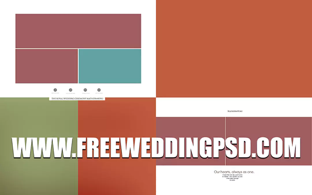 new wedding album psd