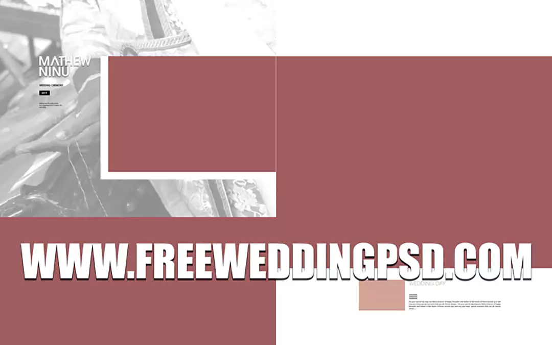 new wedding album psd