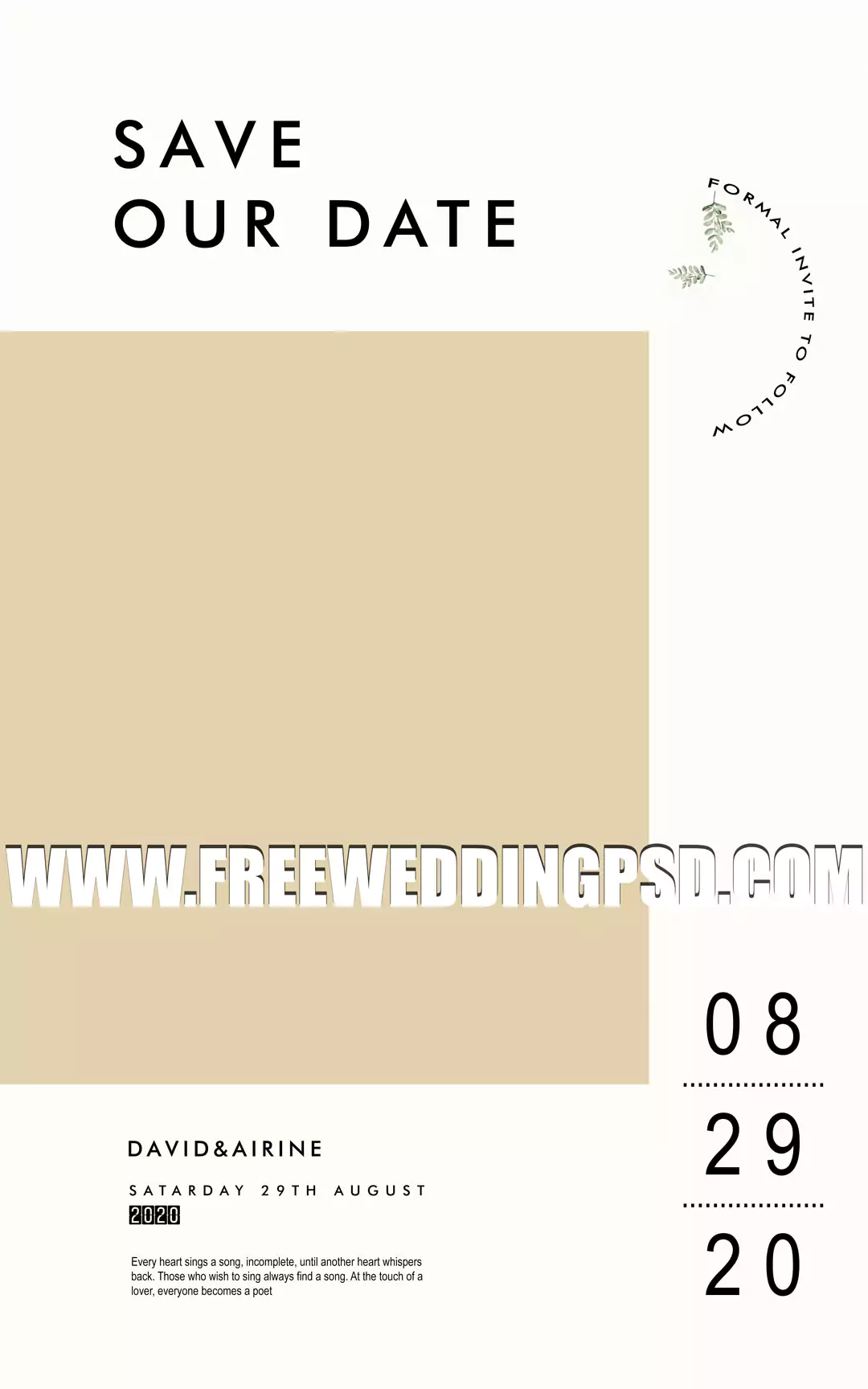 wedding save the date templates