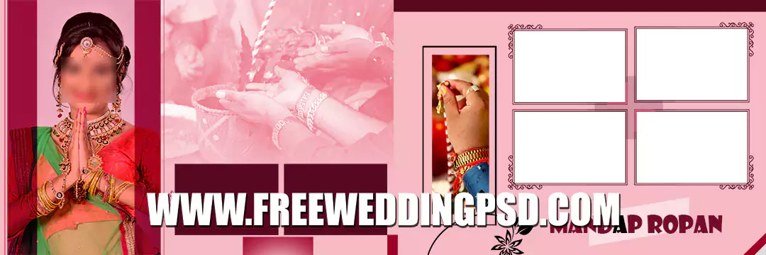 Indian Wedding Album Cover Design PSD Templates