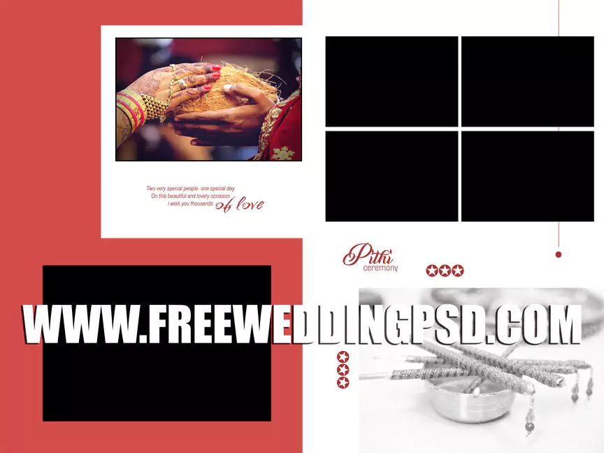 Wedding Album Design PSD Free Download 18x24