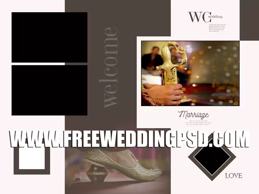 Wedding Album PSD Design Free Download 18x24