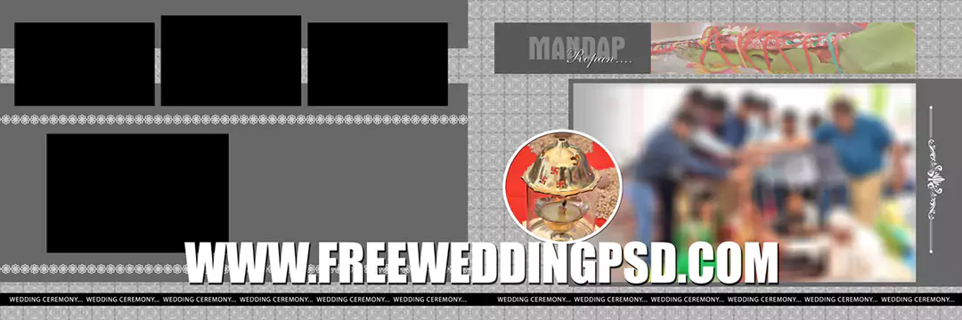 free photoshop wedding menu template