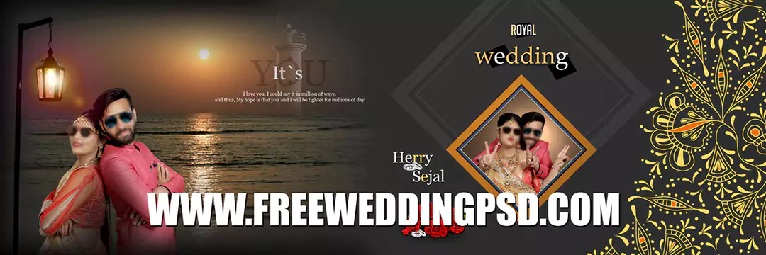 free wedding card psd