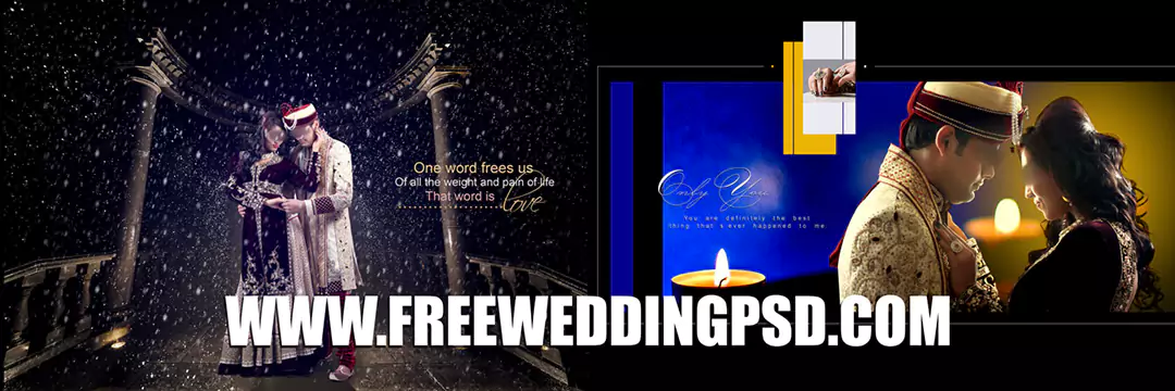 Free Wedding DM #Psd  (6) | 25 wedding album dm 12×36 psd templates