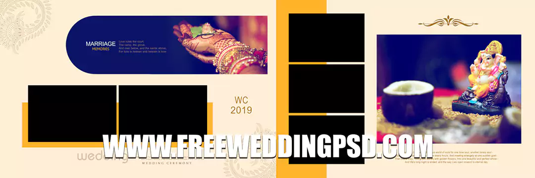 Best wedding album design 12×36 psd templates