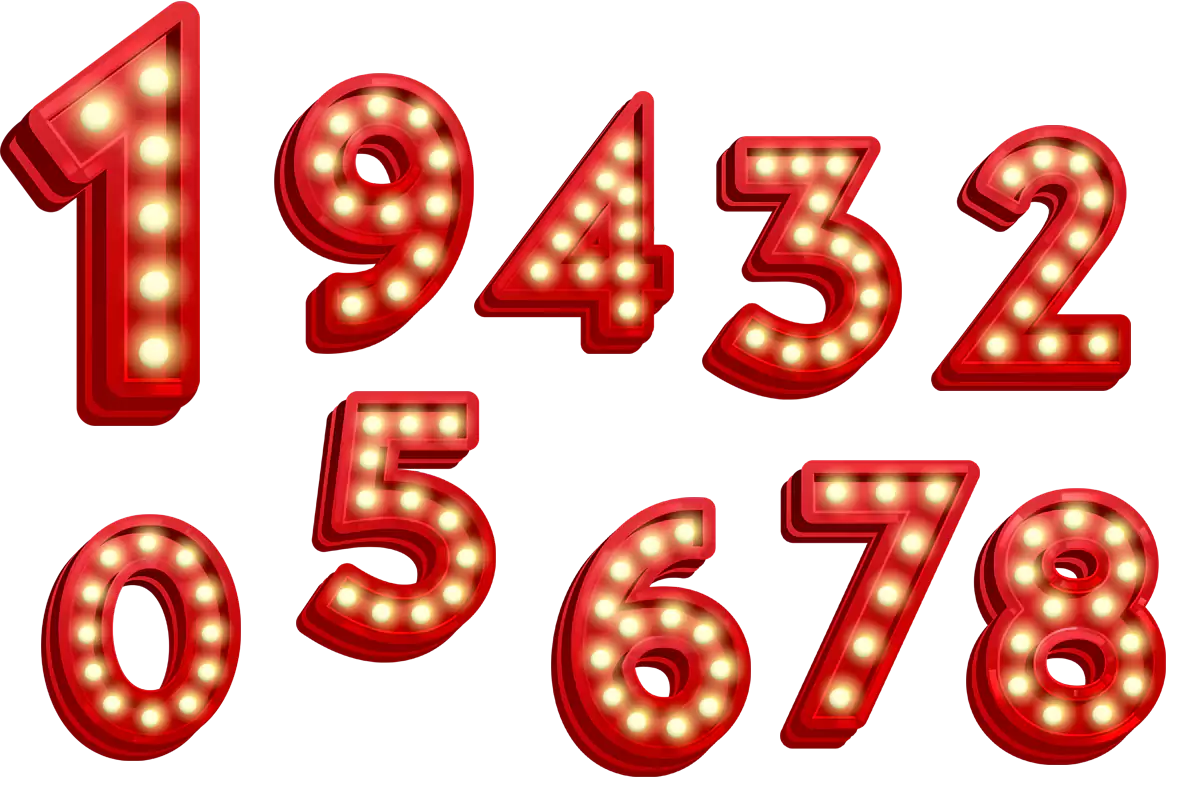 number design png file download 