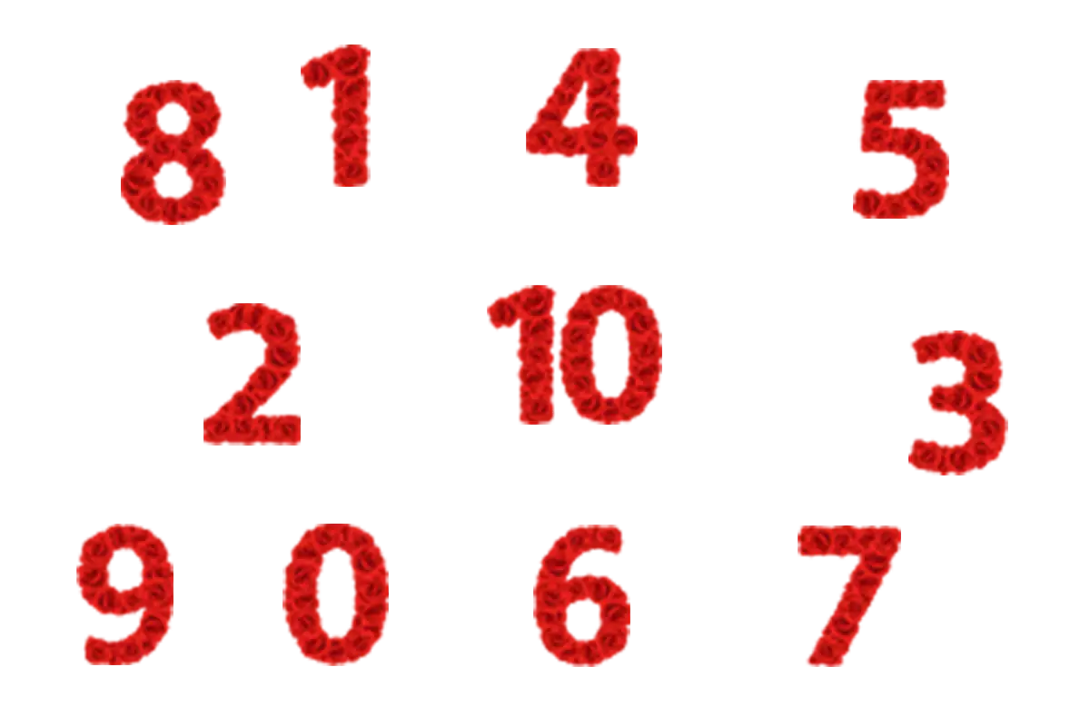 number design png file download 