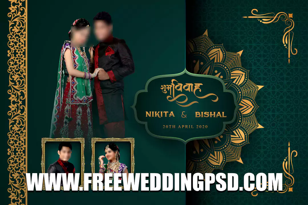 new wedding album pad design psd