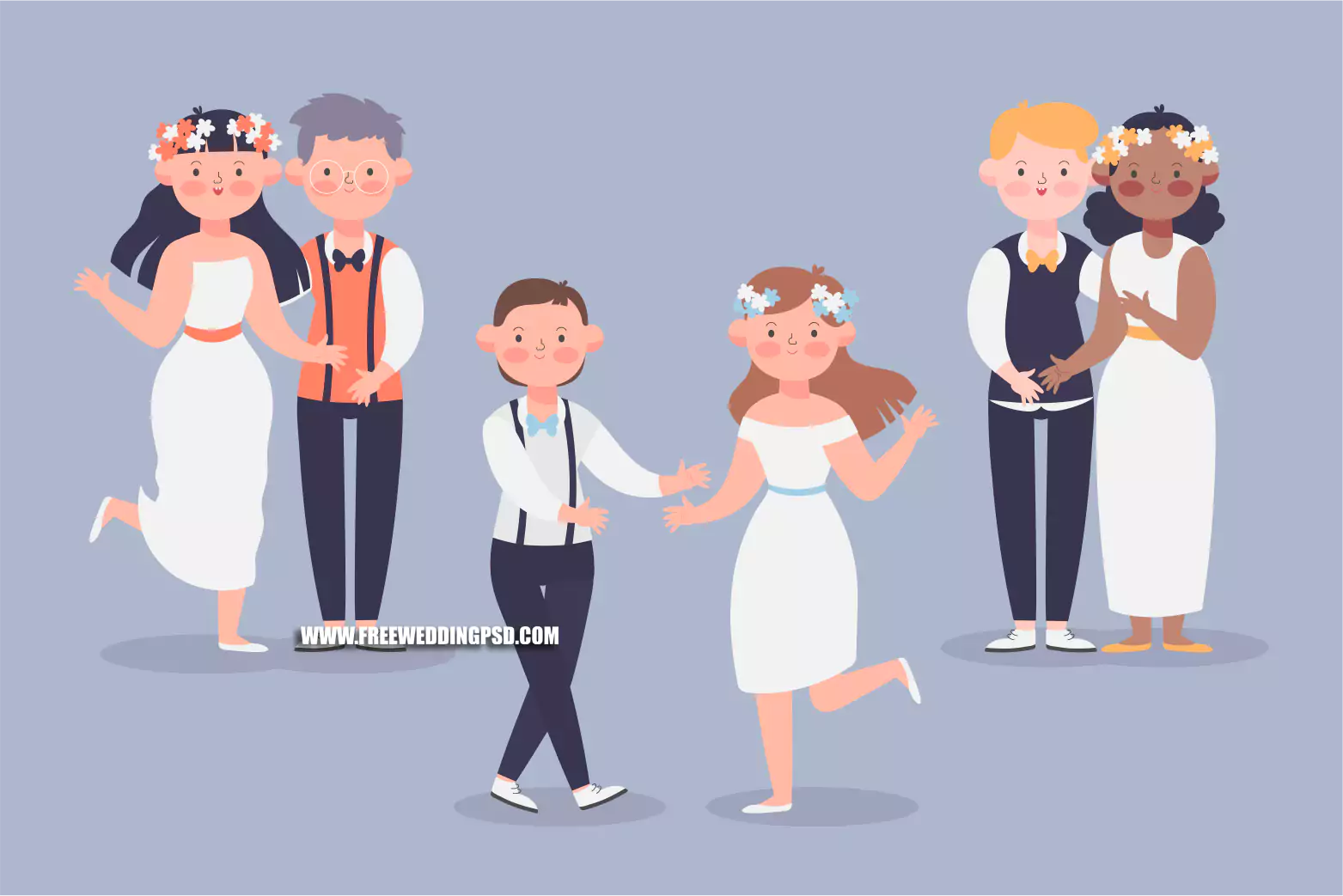 wedding couple clip-art psd file free Download 2021