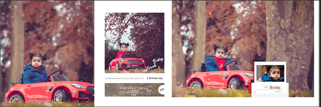 Birthday Album Design PSD Free Download 12X36