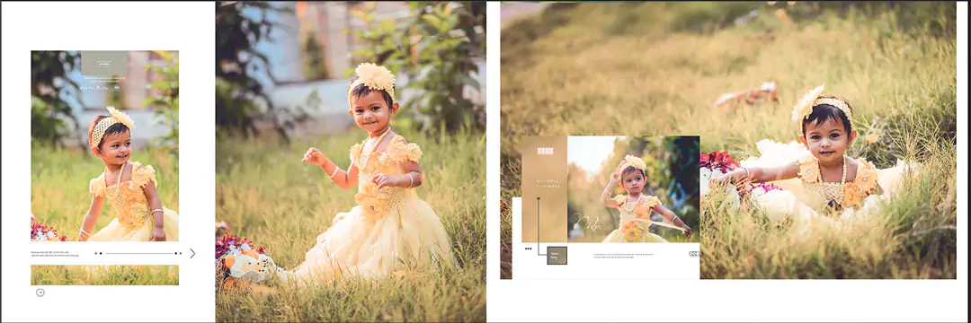 Birthday Album Design PSD Free Download 12X36