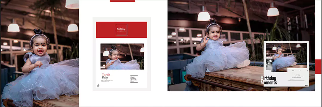 Birthday Album Design PSD Free Download 12X36