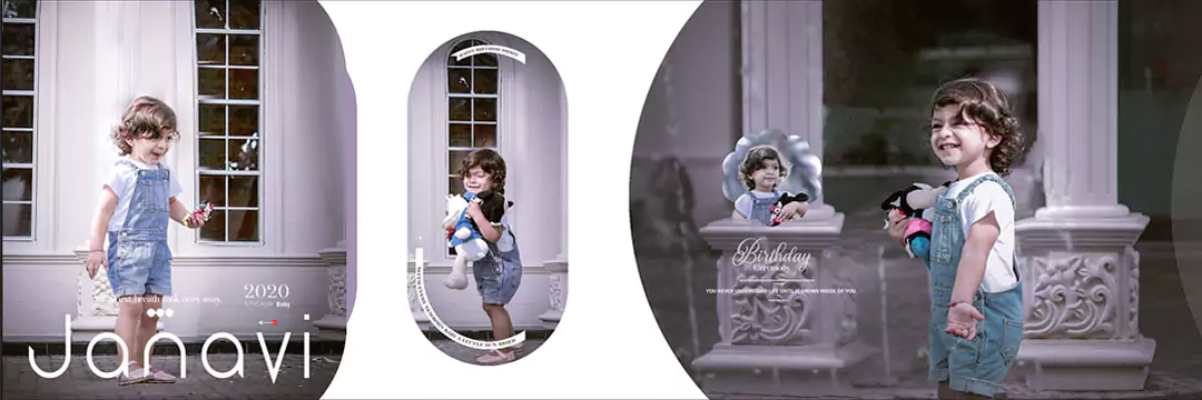 Birthday Album Design PSD Free Download 12X36