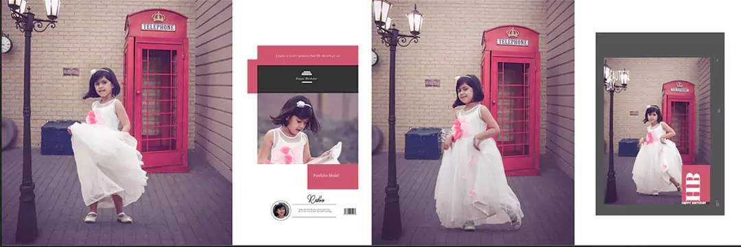 Birthday Album Design PSD Free Download 12X36