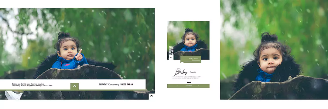 Birthday Album Design PSD Free Download 12X36