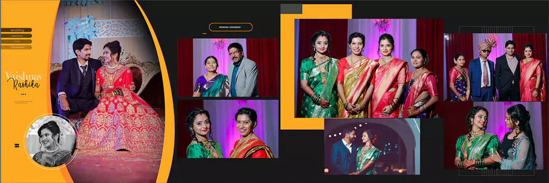 bride and groom wedding album designer