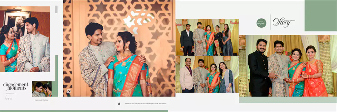 bride and groom wedding album designer