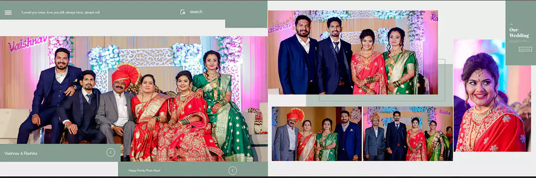 bride and groom wedding album designer