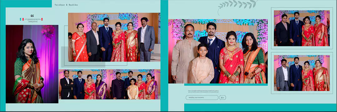 bride and groom wedding album designer