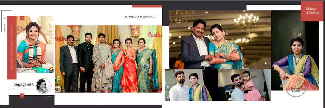 bride and groom wedding album designer