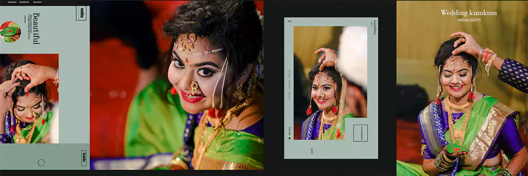 bride and groom wedding album designer