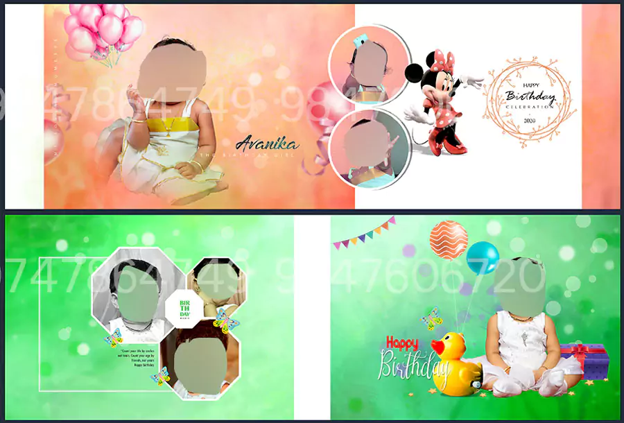 Birthday Album Design PSD