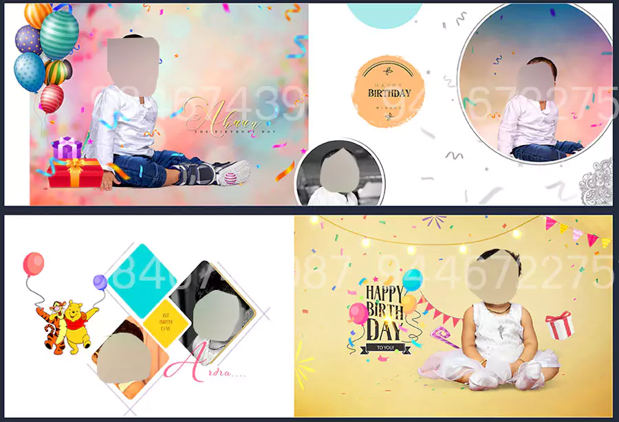 Birthday Album Design PSD