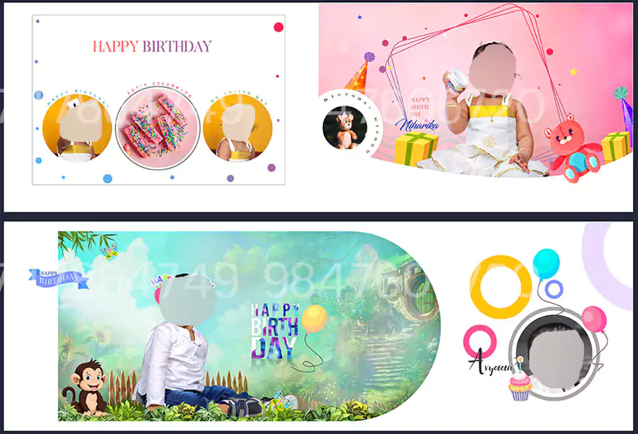 Birthday Album Design PSD