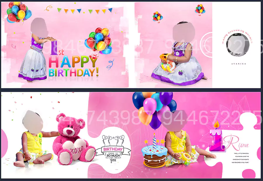 Birthday Album Design PSD