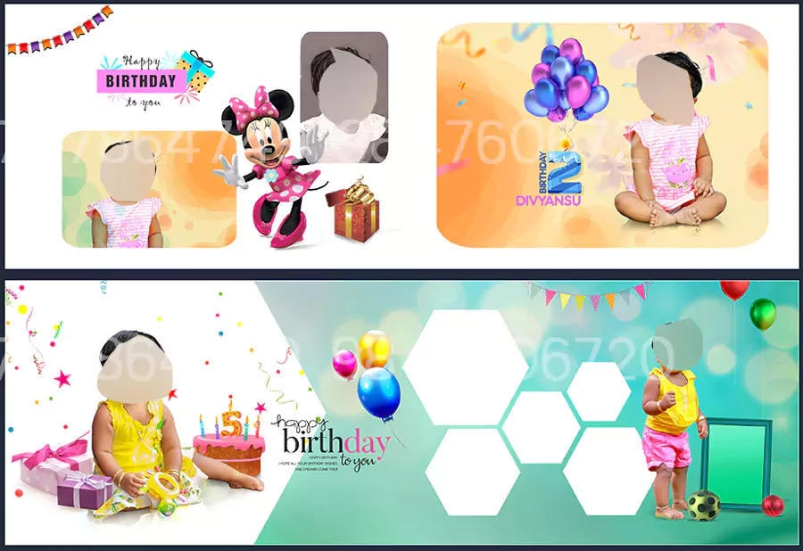 Birthday Album Design PSD