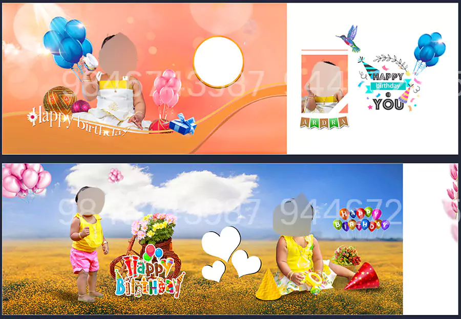 Birthday Album Design PSD