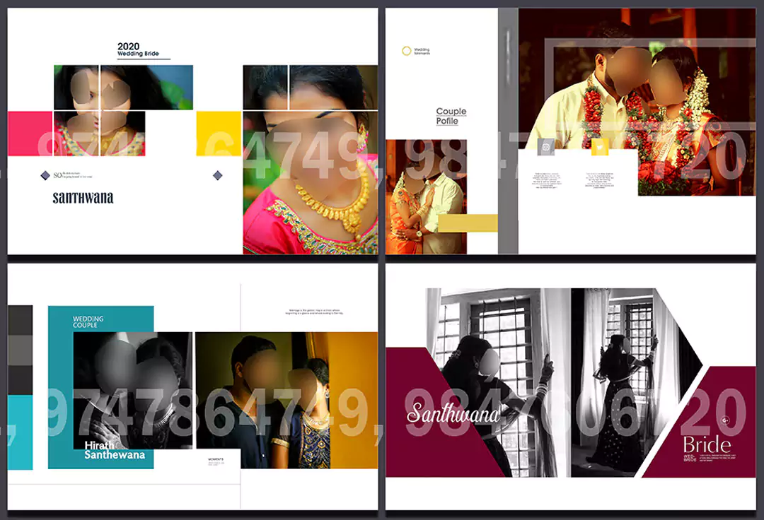 Indian Wedding album templates ideas