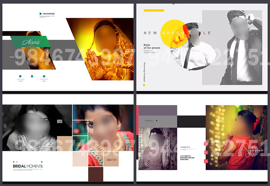 Indian Wedding album templates ideas