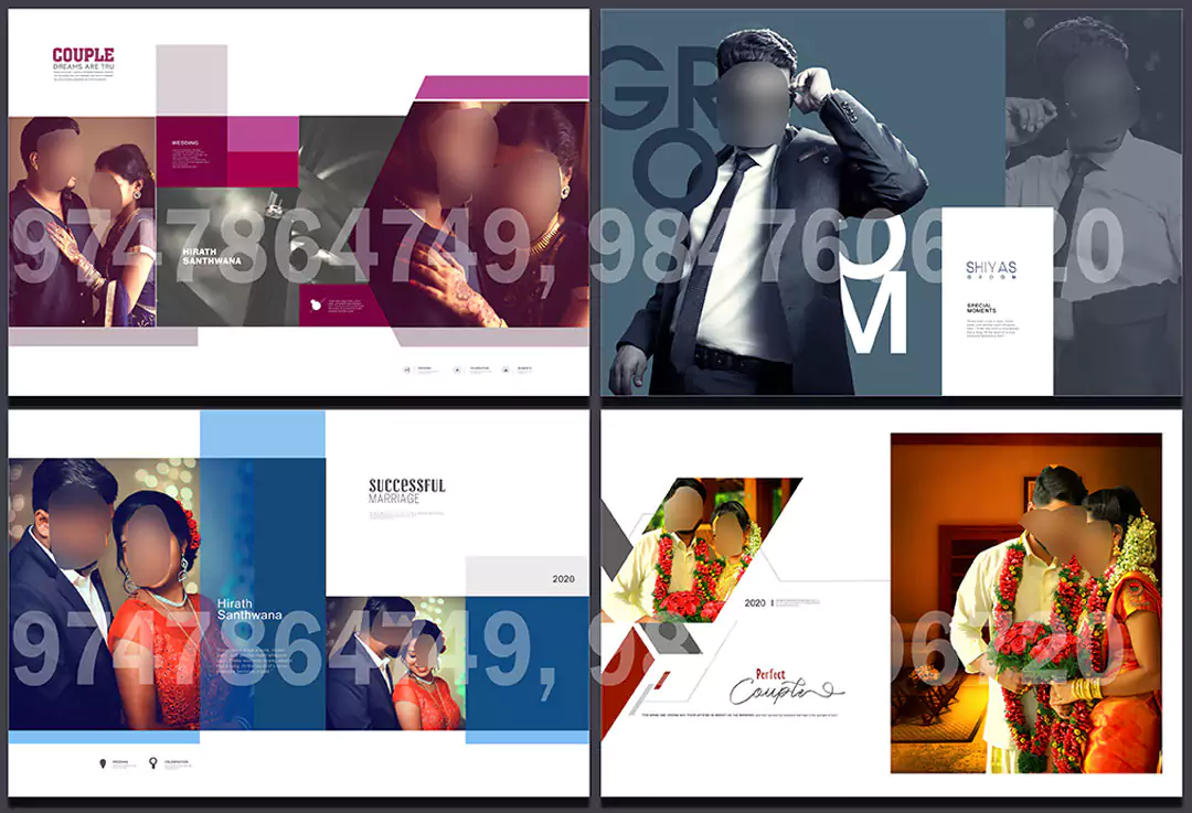 Indian Wedding album templates ideas
