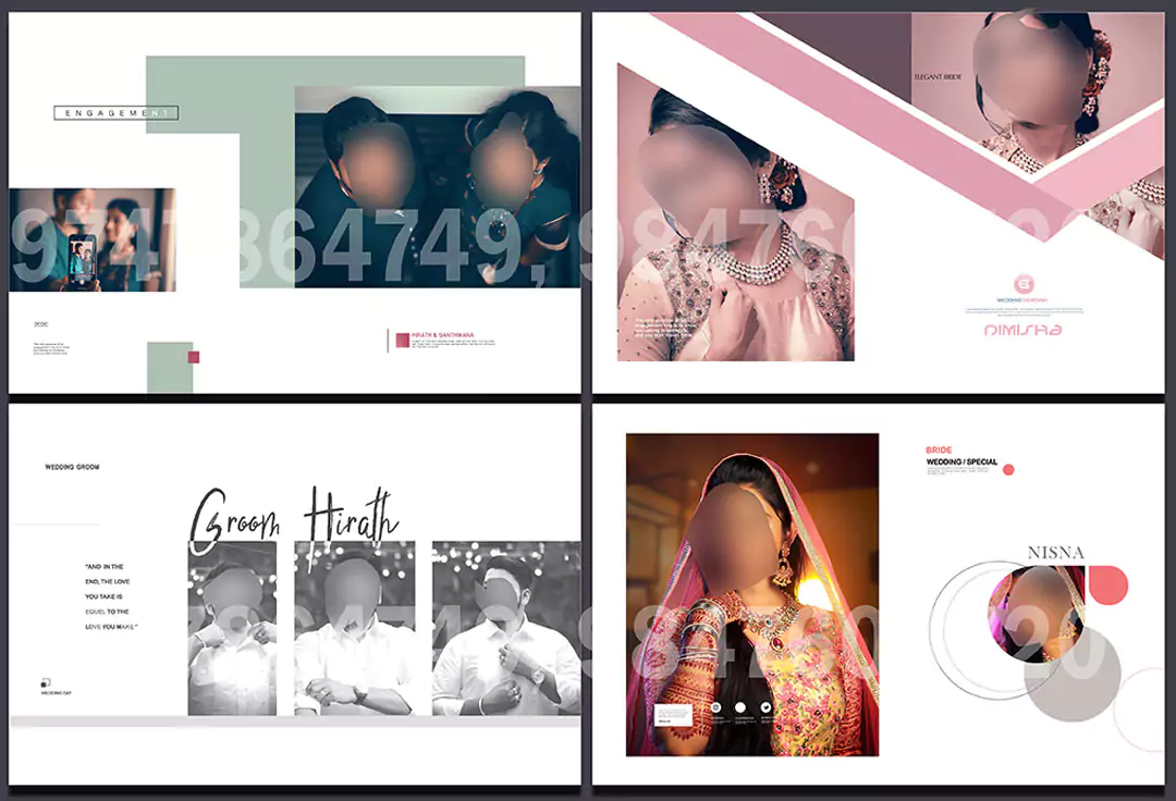Indian Wedding album templates ideas
