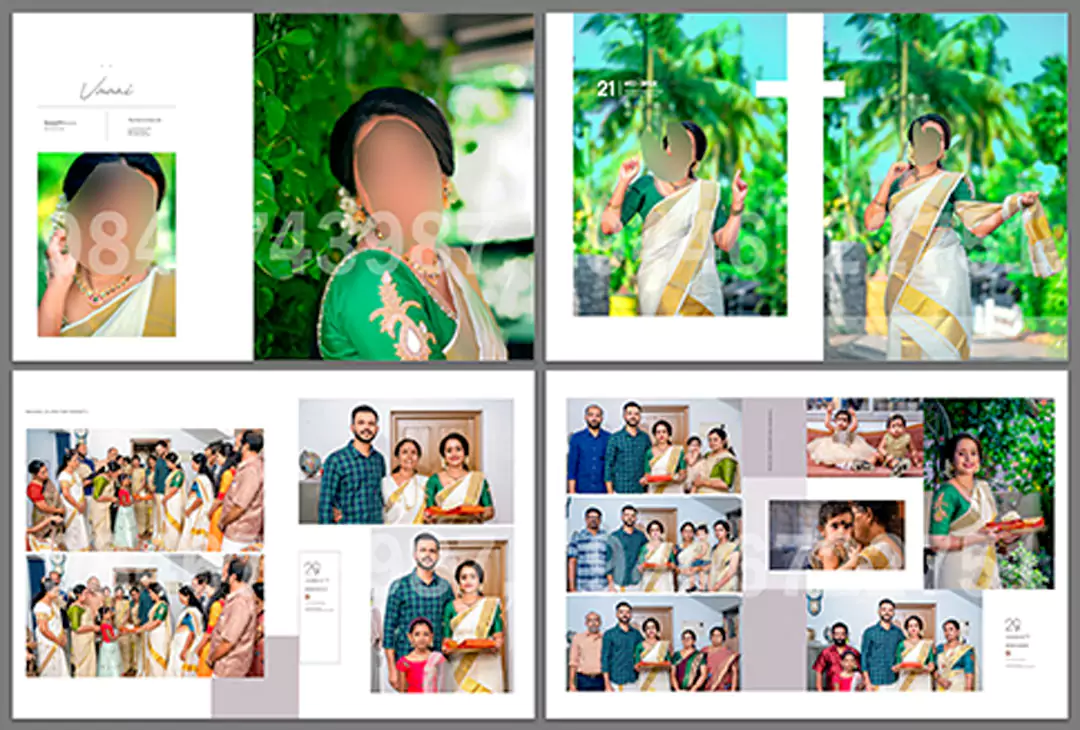 wedding album design 16 x 24 size
