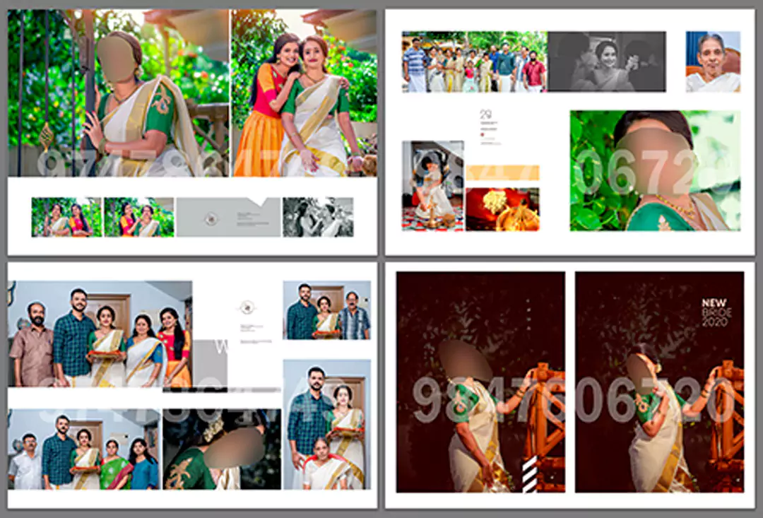 wedding album design 16 x 24 size