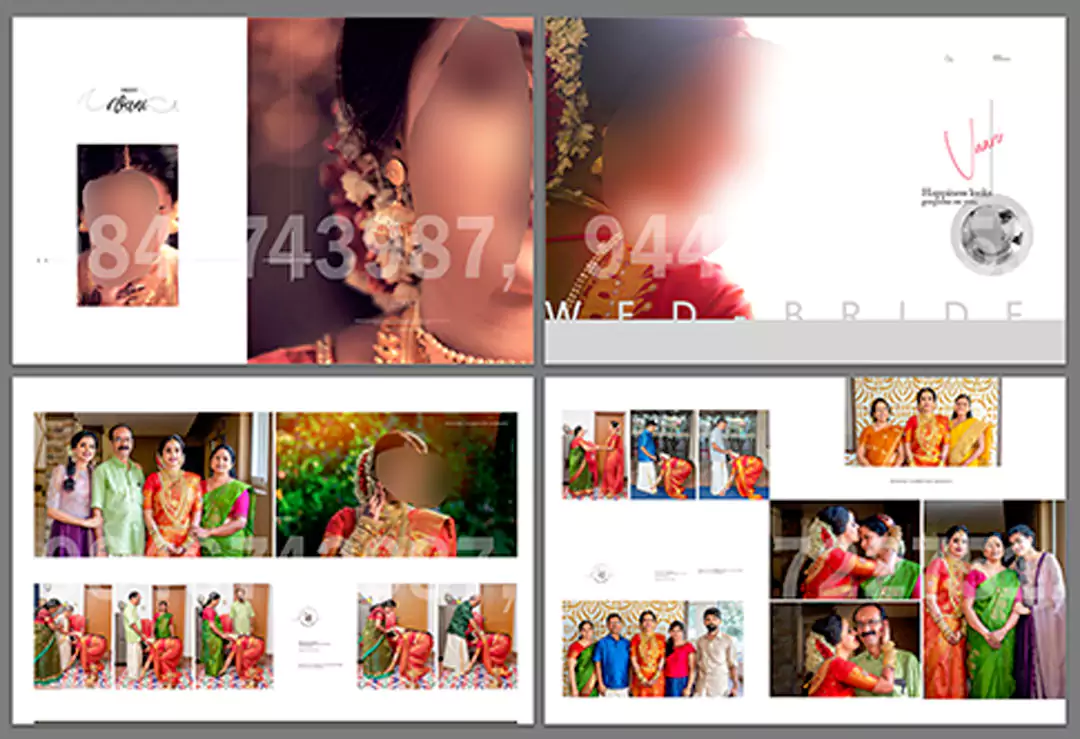 wedding album design 16 x 24 size