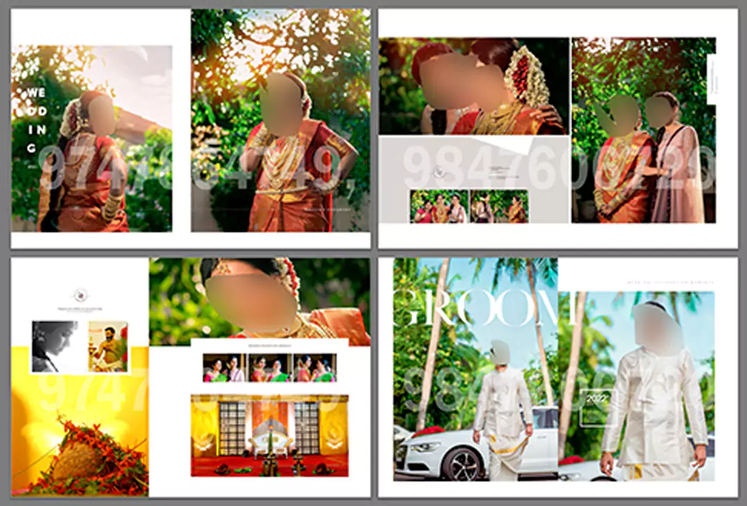 wedding album design 16 x 24 size