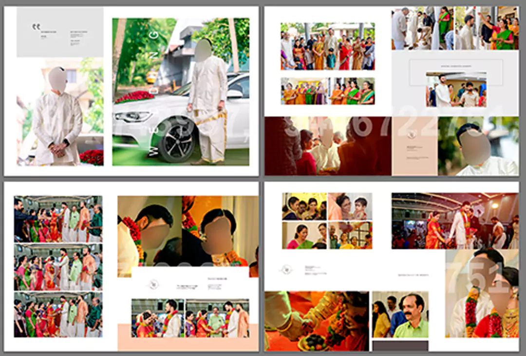wedding album design 16 x 24 size