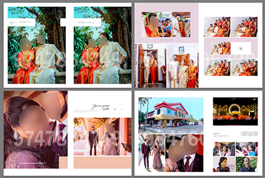 wedding album design 16 x 24 size