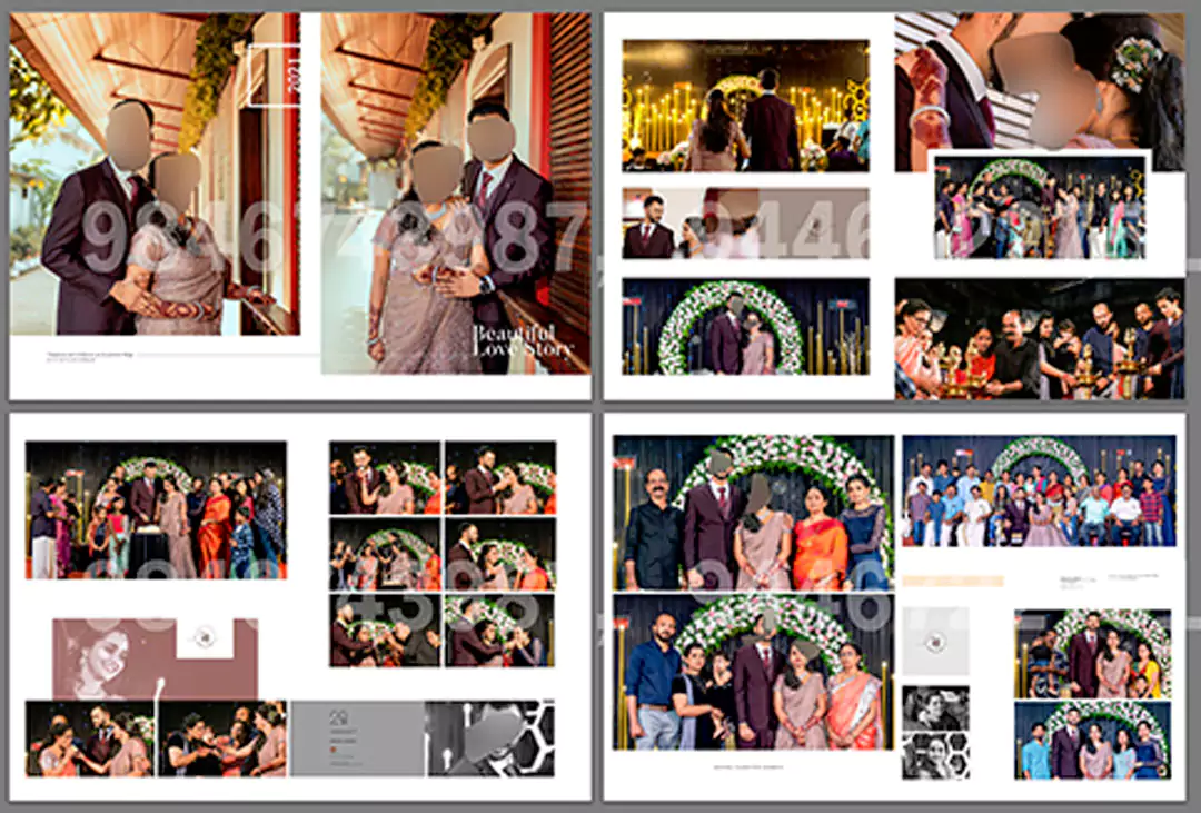 wedding album design 16 x 24 size