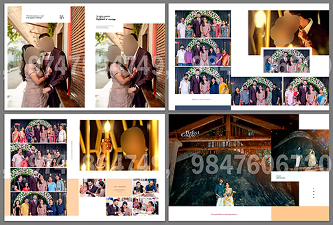 wedding album design 16 x 24 size