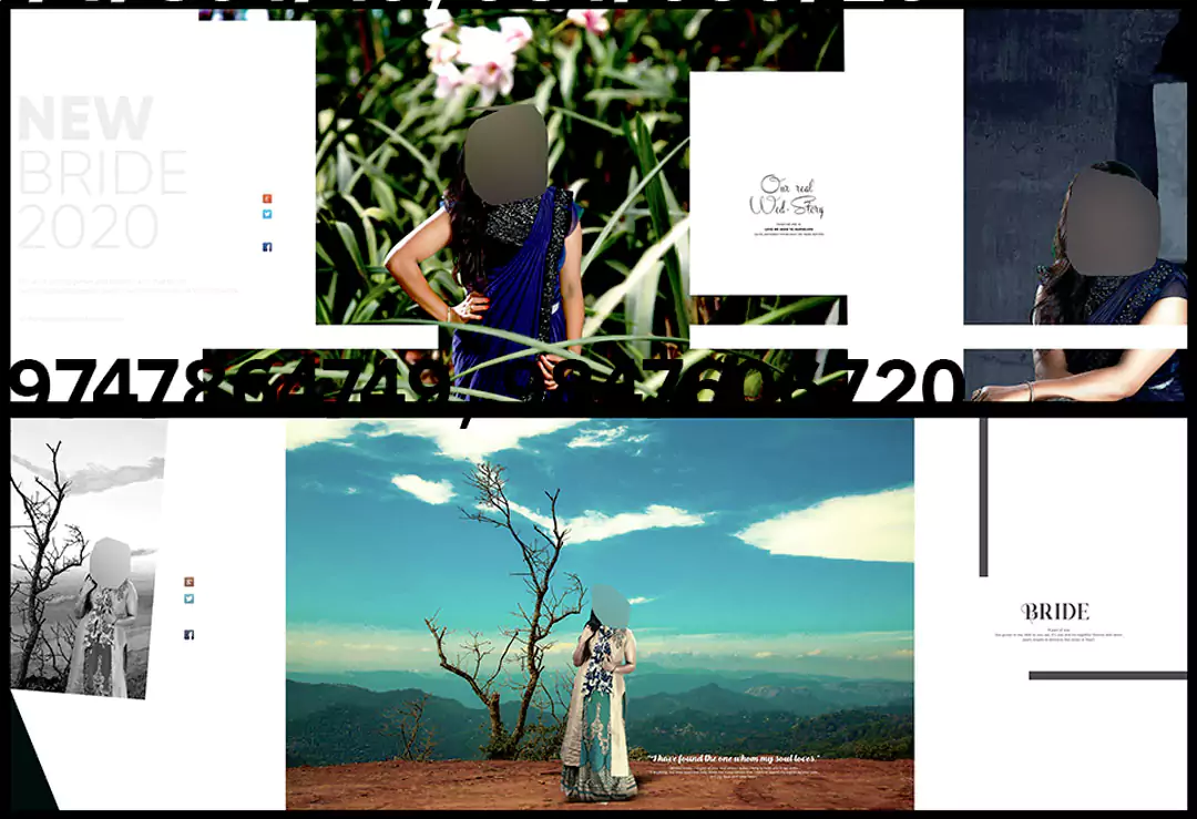 western wedding album design templates