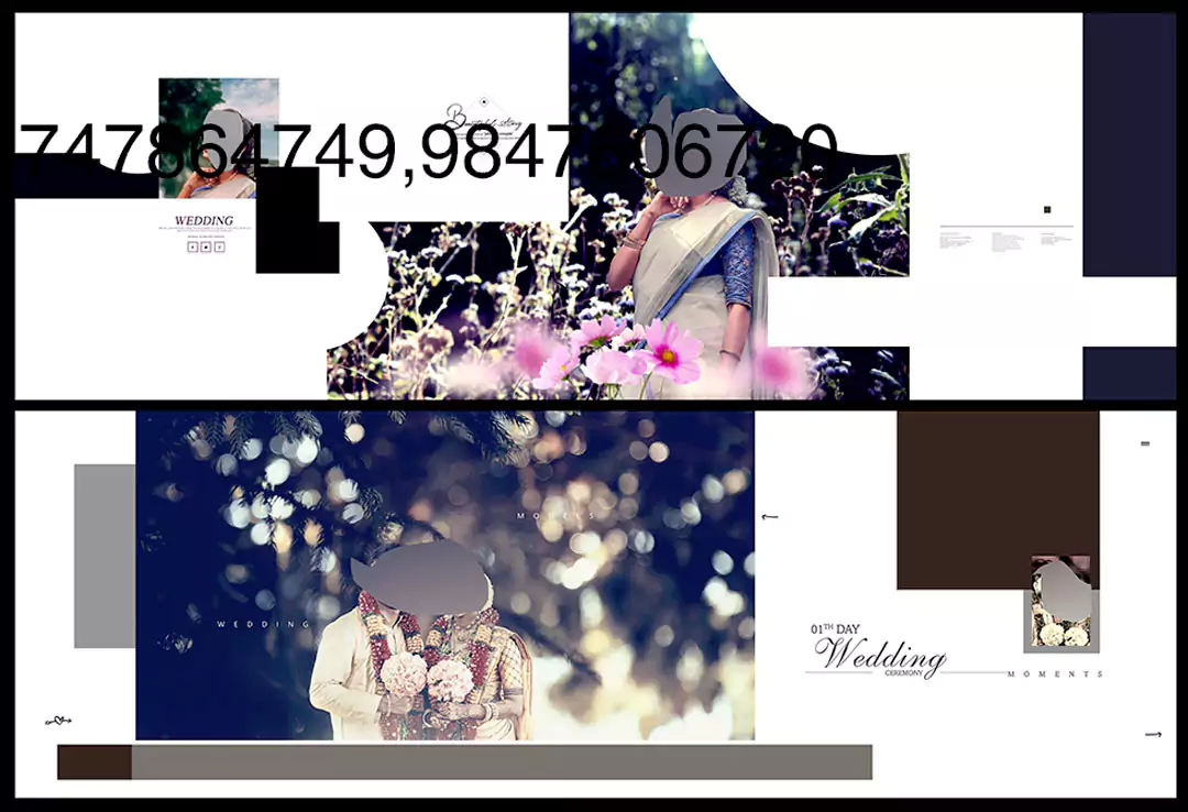 western wedding album design templates