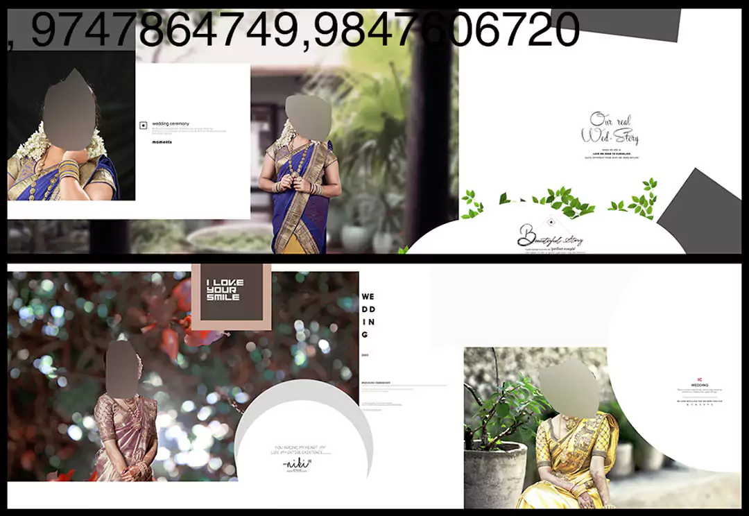 western wedding album design templates