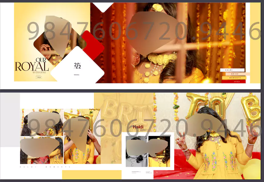 haldi wedding album design