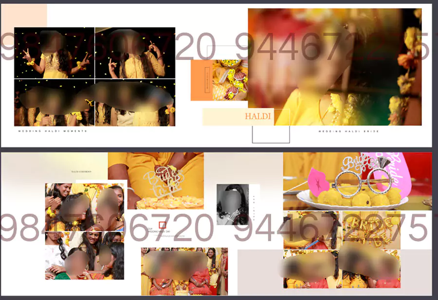 haldi wedding album design